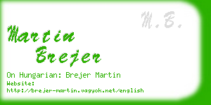 martin brejer business card